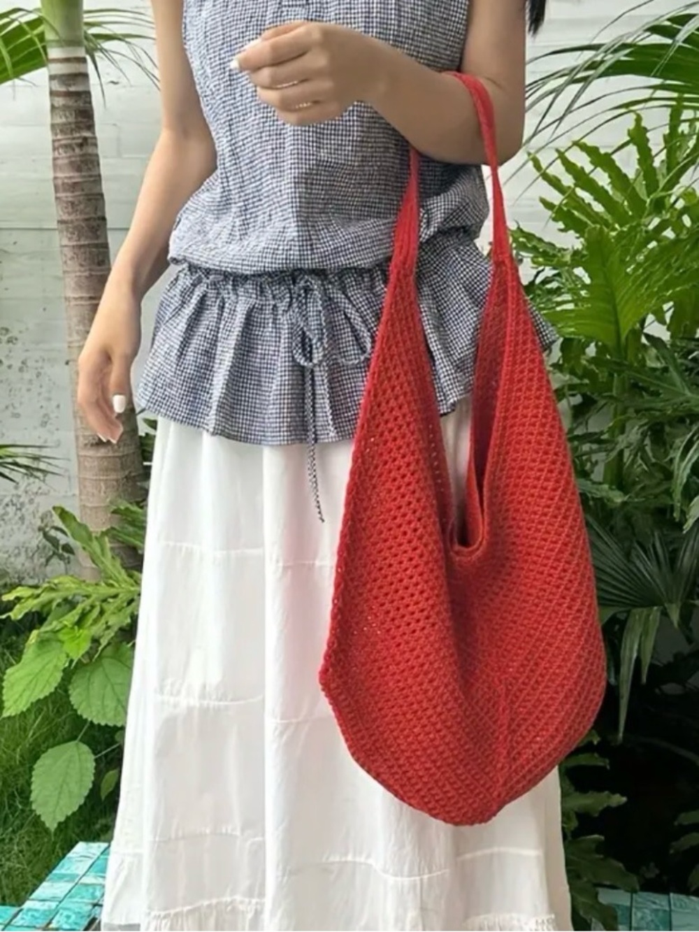 Knit sak bag